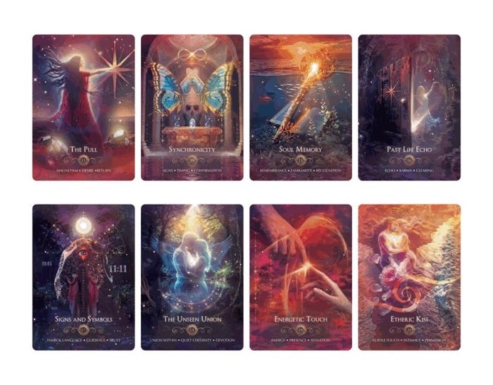 The Mirror and The Flame oracle card spread